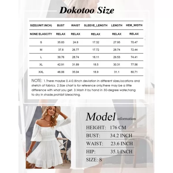 Dokotoo Womens Summer Dresses Square Neck Lantern Sleeve Tie Backless Ruffle A-Line Casual Dress