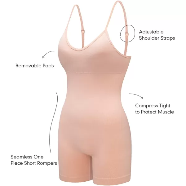Dokotoo Womens Yoga Rompers Workout Removabe Pads One Piece 2023 Ribbed Spaghetti Strap Jumpsuit