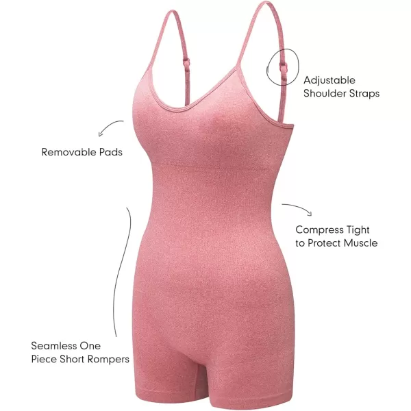 Dokotoo Womens Yoga Rompers Workout Removabe Pads One Piece 2023 Ribbed Spaghetti Strap Jumpsuit