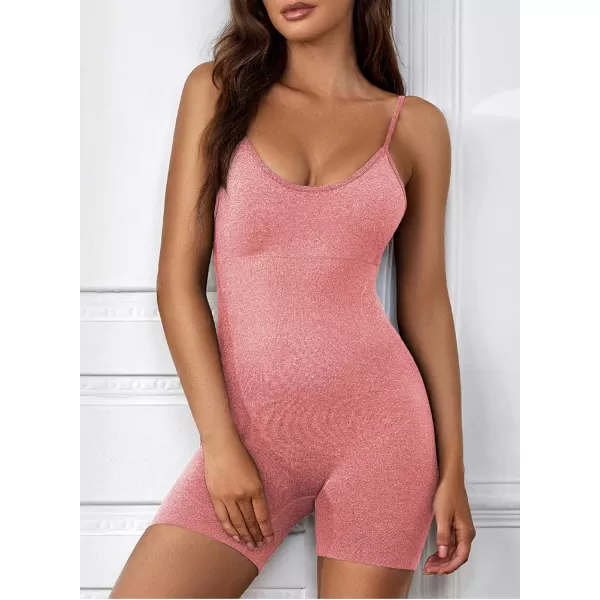 Dokotoo Womens Yoga Rompers Workout Removabe Pads One Piece 2023 Ribbed Spaghetti Strap Jumpsuit