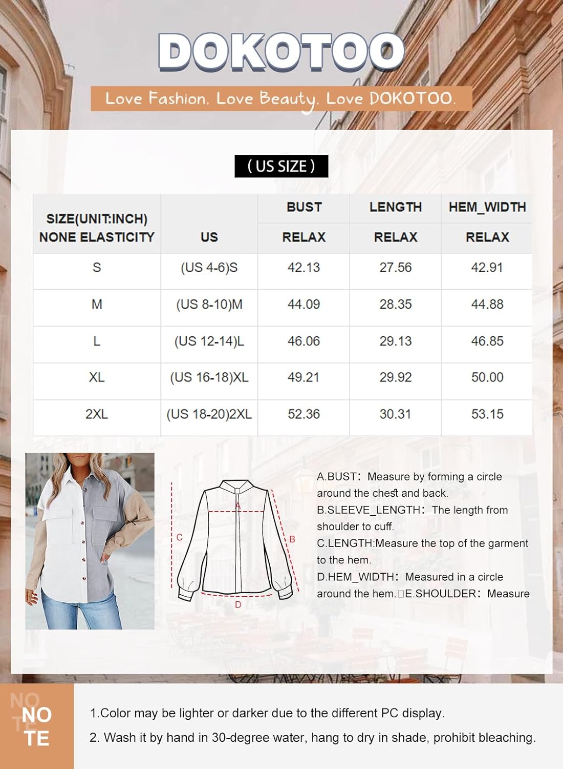 Dokotoo Womens Corduroy Button Down Shirts Boyfriend Long Sleeve Oversized Blouses Tops