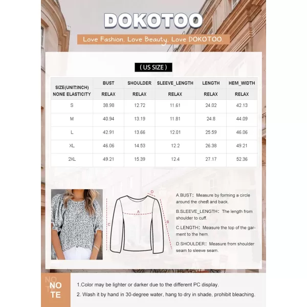 Dokotoo Floral Print Blouses for Women Crewneck Smocked Puff Sleeve Shirts Casual Babydoll Tops