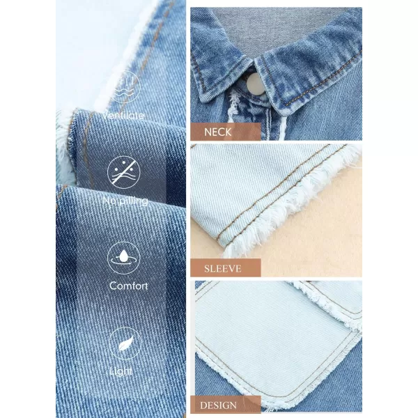 Dokotoo Jean Jacket Women Oversized Patchwork Fashion 2023 Shacket Jacket Women Long Boyfriend Button Down Shirts