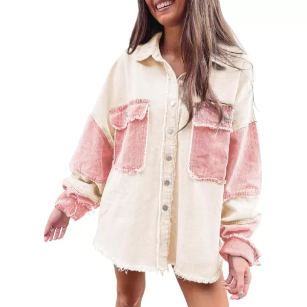Dokotoo Jean Jacket Women Oversized Patchwork Fashion 2023 Shacket Jacket Women Long Boyfriend Button Down Shirts