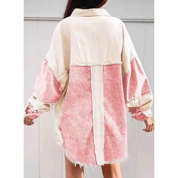 Dokotoo Jean Jacket Women Oversized Patchwork Fashion 2023 Shacket Jacket Women Long Boyfriend Button Down Shirts