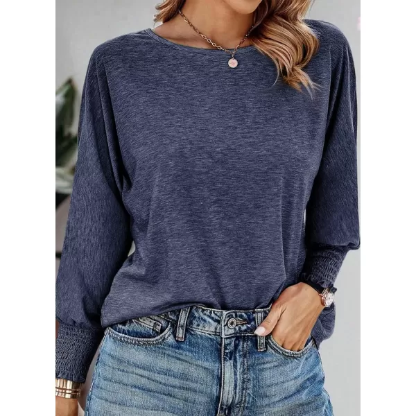 Dokotoo Long Sleeve Tops for Women 2023 Womens T Shirts for Women Fitted Shirts Tight Basic Tee