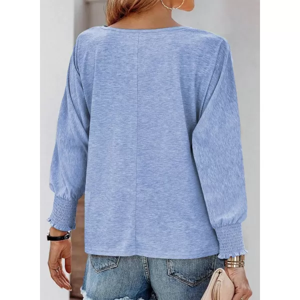 Dokotoo Long Sleeve Tops for Women 2023 Womens T Shirts for Women Fitted Shirts Tight Basic Tee