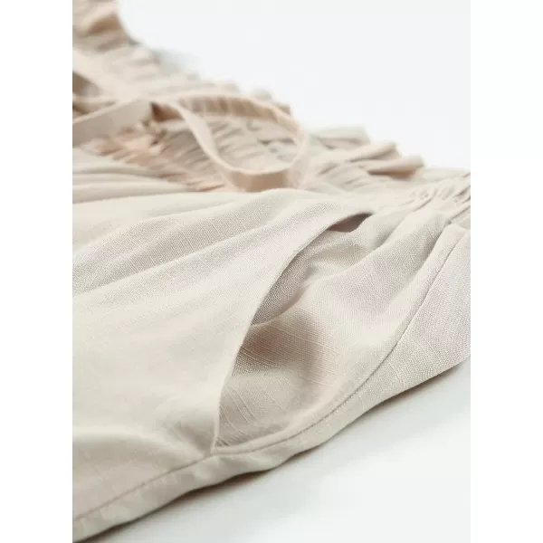 Dokotoo Pants for Women Casual Elastic Waist Wide Leg Pants with Pockets