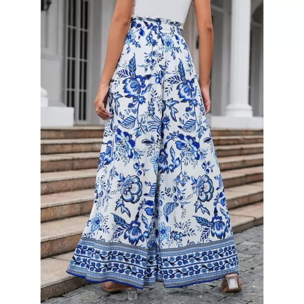 Dokotoo Pants for Women Casual Elastic Waist Wide Leg Pants with Pockets