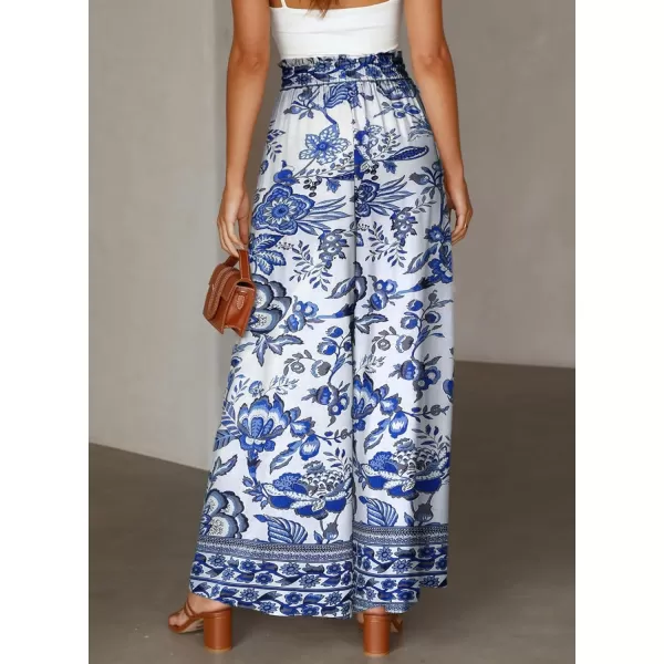 Dokotoo Pants for Women Casual Elastic Waist Wide Leg Pants with Pockets