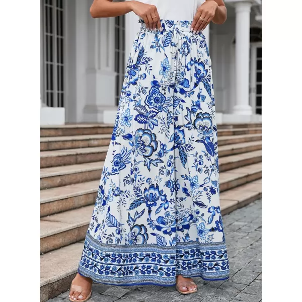 Dokotoo Pants for Women Casual Elastic Waist Wide Leg Pants with Pockets