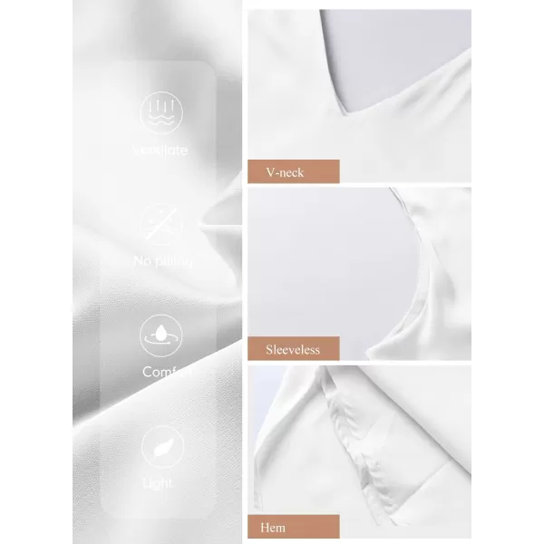 Dokotoo Tank Top for Women V Neck Satin Long Flowy Womens Tank Tops Loose Fit Cute Summer Casual Basic 2023