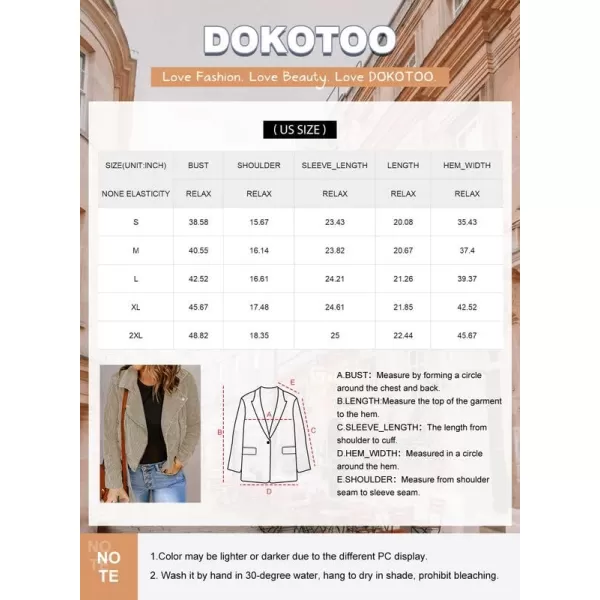 Dokotoo Womens 2022 Winter Fall Zip Up Corduroy Short Jackets Coats with Belt
