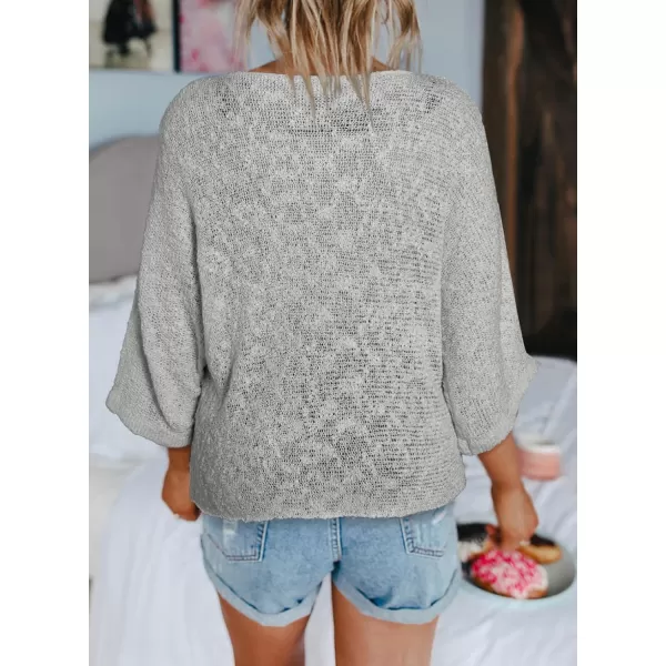 Dokotoo Womens 2023 Cute Summer Fall Color Block Striped Lightweight Comfy Cable Knit Beach Pullover Sweaters