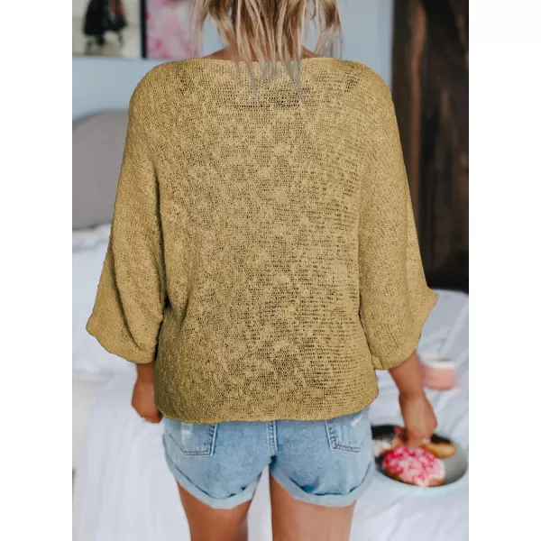Dokotoo Womens 2023 Cute Summer Fall Color Block Striped Lightweight Comfy Cable Knit Beach Pullover Sweaters
