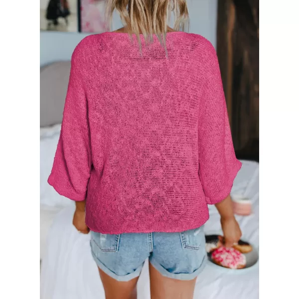 Dokotoo Womens 2023 Cute Summer Fall Color Block Striped Lightweight Comfy Cable Knit Beach Pullover Sweaters