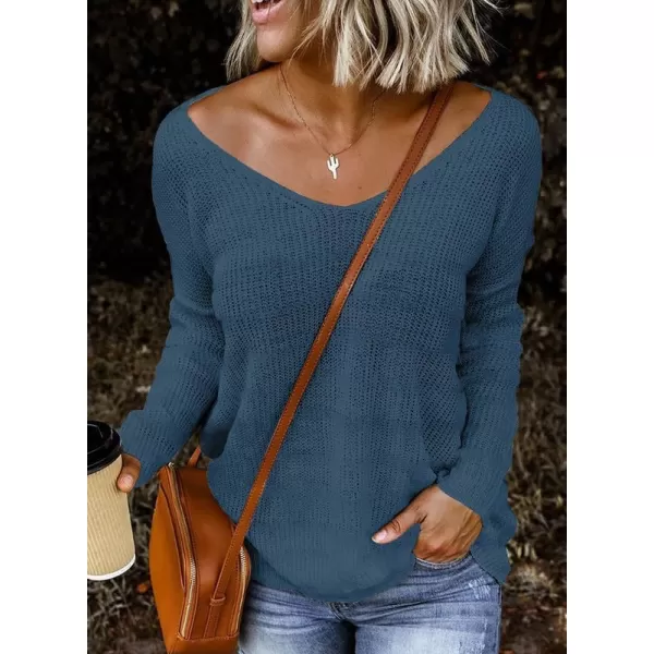 Dokotoo Womens 2023 Cute Summer Fall Color Block Striped Lightweight Comfy Cable Knit Beach Pullover Sweaters