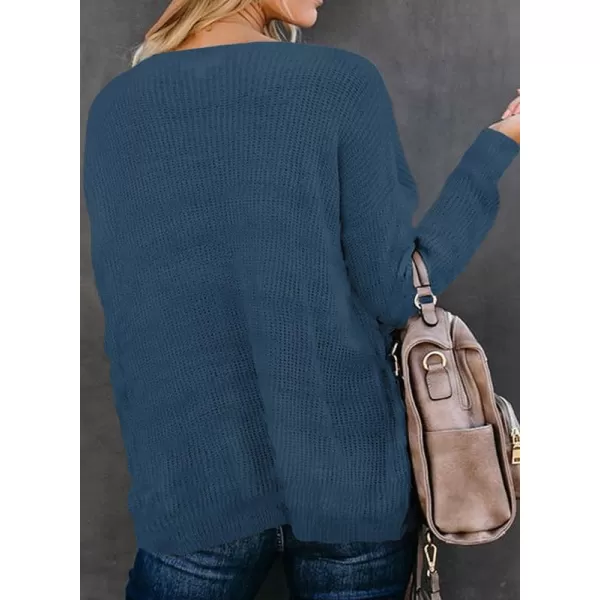 Dokotoo Womens 2023 Cute Summer Fall Color Block Striped Lightweight Comfy Cable Knit Beach Pullover Sweaters