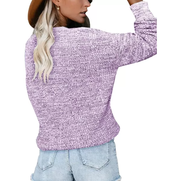 Dokotoo Womens 2023 Elegant Deep V Neck Wrap Long Sleeve Chunky Cable Knit Jumper Pullover Sweaters