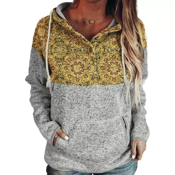 Ethnic Vintage Print Gray