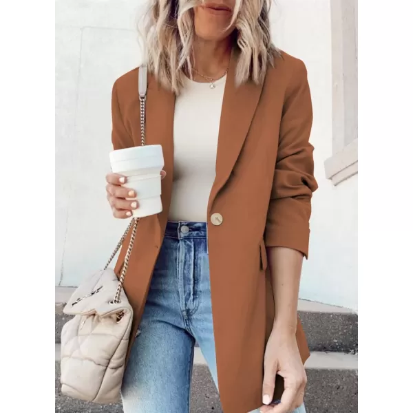 Dokotoo Womens 2023 Fashion Fall Lapel Collar Buttons Blazer Jackets for Women Business Casual