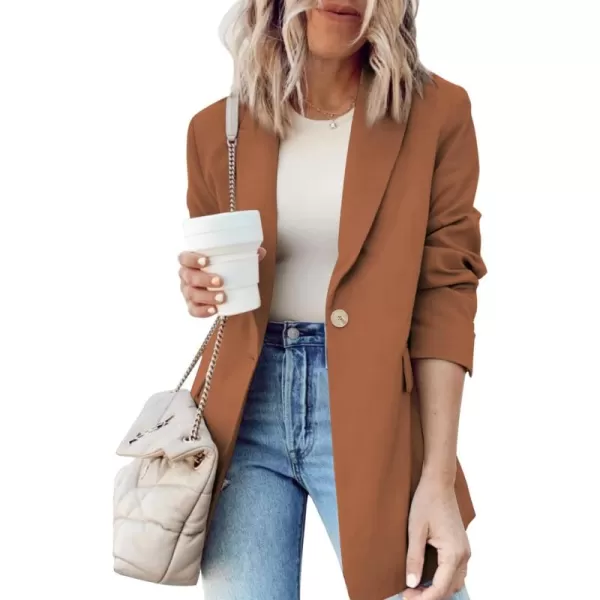 Dokotoo Womens 2023 Fashion Fall Lapel Collar Buttons Blazer Jackets for Women Business Casual