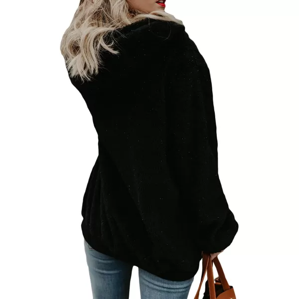 Dokotoo Womens 2023 Fashion Fuzzy Warm Casual Loose Hooded Sweatshirt Hoodies with Pockets Outerwear S-XXL