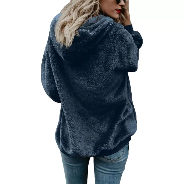 Dokotoo Womens 2023 Fashion Fuzzy Warm Casual Loose Hooded Sweatshirt Hoodies with Pockets Outerwear S-XXL