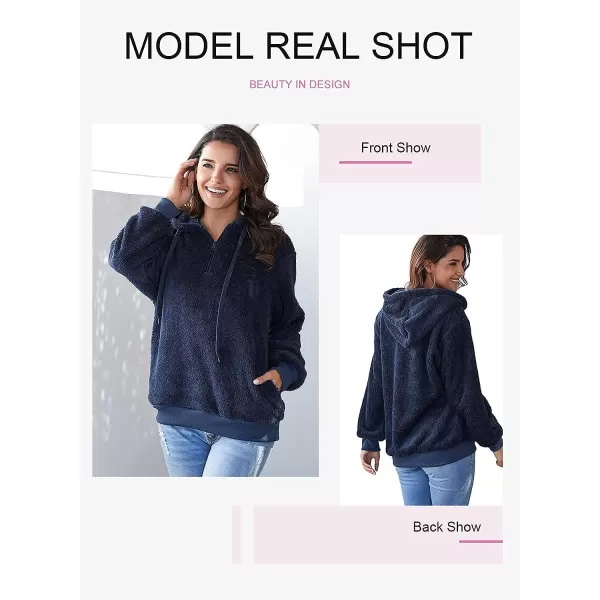 Dokotoo Womens 2023 Fashion Fuzzy Warm Casual Loose Hooded Sweatshirt Hoodies with Pockets Outerwear S-XXL
