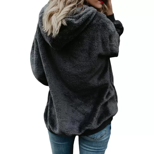 Dokotoo Womens 2023 Fashion Fuzzy Warm Casual Loose Hooded Sweatshirt Hoodies with Pockets Outerwear S-XXL