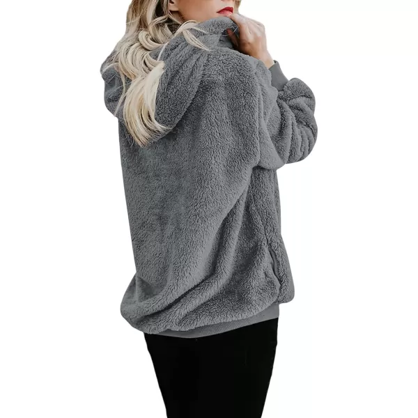 Dokotoo Womens 2023 Fashion Fuzzy Warm Casual Loose Hooded Sweatshirt Hoodies with Pockets Outerwear S-XXL