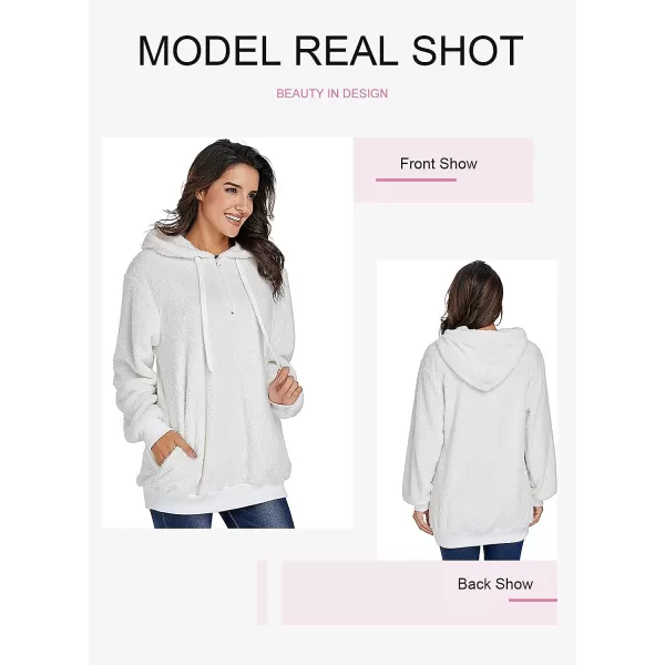 Dokotoo Womens 2023 Fashion Fuzzy Warm Casual Loose Hooded Sweatshirt Hoodies with Pockets Outerwear S-XXL