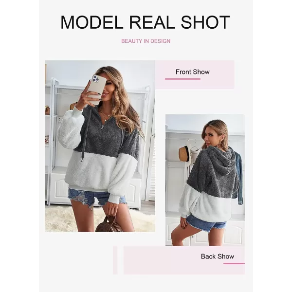 Dokotoo Womens 2023 Fashion Fuzzy Warm Casual Loose Hooded Sweatshirt Hoodies with Pockets Outerwear S-XXL