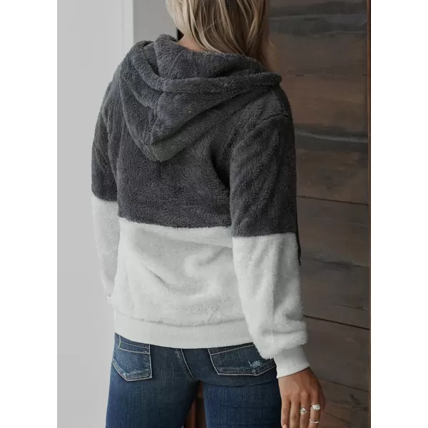 Dokotoo Womens 2023 Fashion Fuzzy Warm Casual Loose Hooded Sweatshirt Hoodies with Pockets Outerwear S-XXL