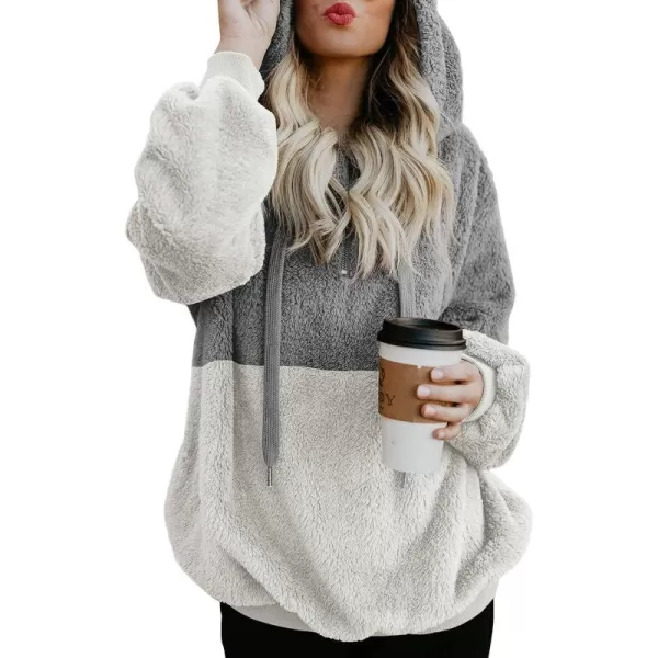Dokotoo Womens 2023 Fashion Fuzzy Warm Casual Loose Hooded Sweatshirt Hoodies with Pockets Outerwear S-XXL