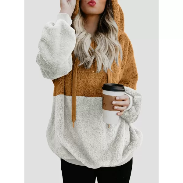 Dokotoo Womens 2023 Fashion Fuzzy Warm Casual Loose Hooded Sweatshirt Hoodies with Pockets Outerwear S-XXL