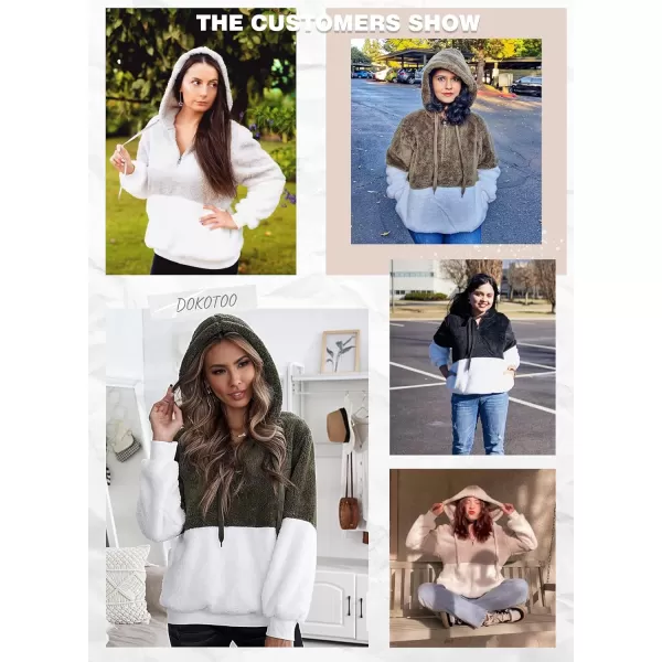 Dokotoo Womens 2023 Fashion Fuzzy Warm Casual Loose Hooded Sweatshirt Hoodies with Pockets Outerwear S-XXL