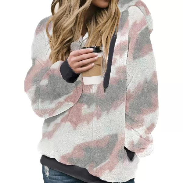 Dokotoo Womens 2023 Fashion Fuzzy Warm Casual Loose Hooded Sweatshirt Hoodies with Pockets Outerwear S-XXL