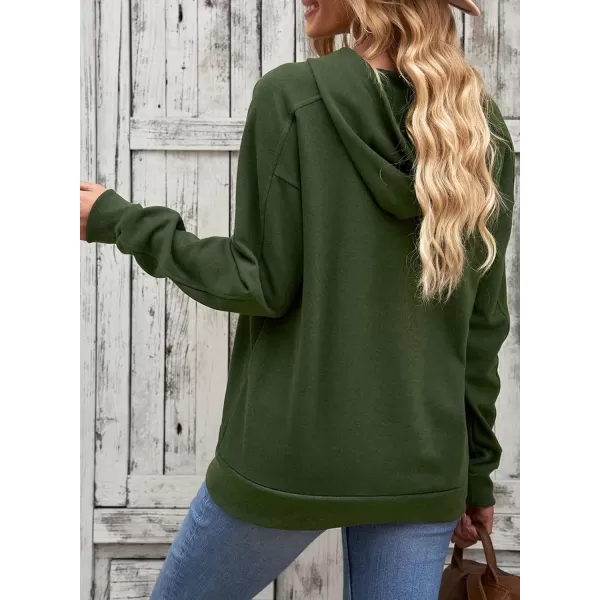 Dokotoo Womens 2023 Fashion Lace Up V Neck Drawstring Hoodies Sweatshirt Pullover Tops