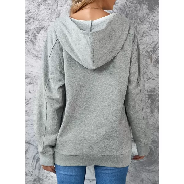 Dokotoo Womens 2023 Fashion Lace Up V Neck Drawstring Hoodies Sweatshirt Pullover Tops