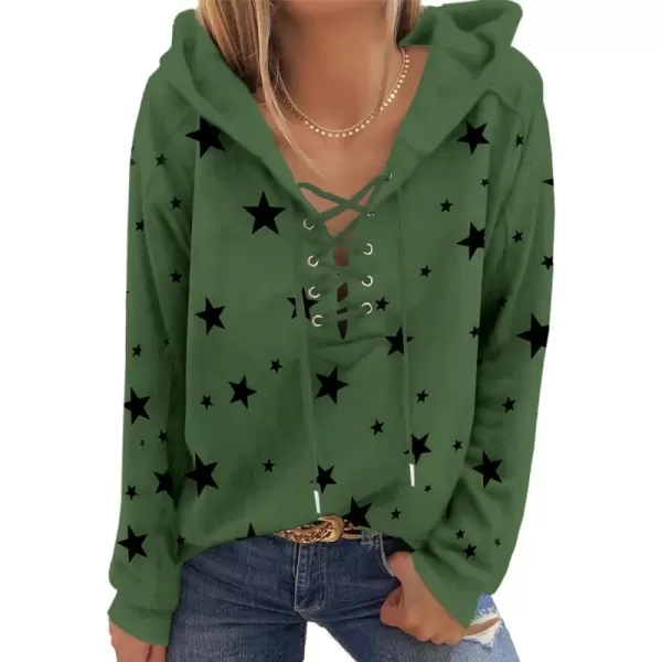 Qdz Green Star Print