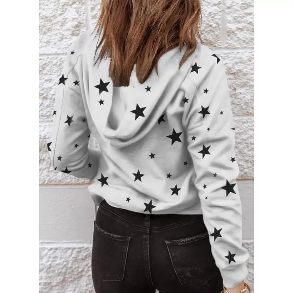 Dokotoo Womens 2023 Fashion Lace Up V Neck Drawstring Hoodies Sweatshirt Pullover Tops