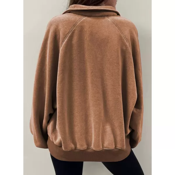 Dokotoo Womens 2023 Fashion Oversized Loose Lantern Sleeve Button Collar Pullover Sweatshirts Tops