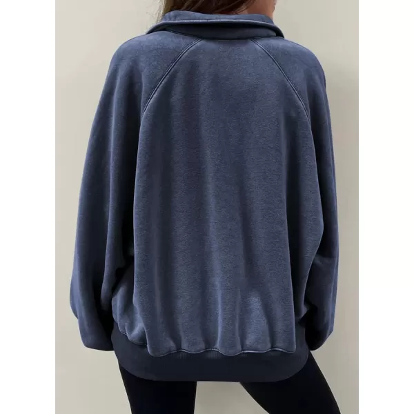 Dokotoo Womens 2023 Fashion Oversized Loose Lantern Sleeve Button Collar Pullover Sweatshirts Tops