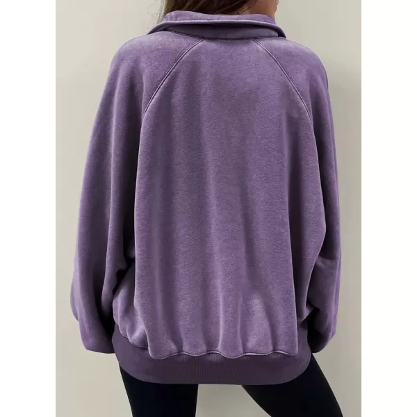 Dokotoo Womens 2023 Fashion Oversized Loose Lantern Sleeve Button Collar Pullover Sweatshirts Tops