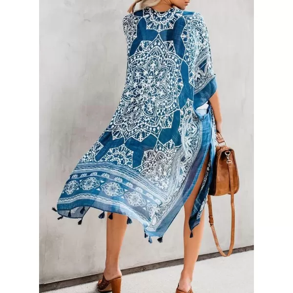 Dokotoo Womens 2023 Fashion Summer Print Kimono Casual Cardigans Loose Cover ups