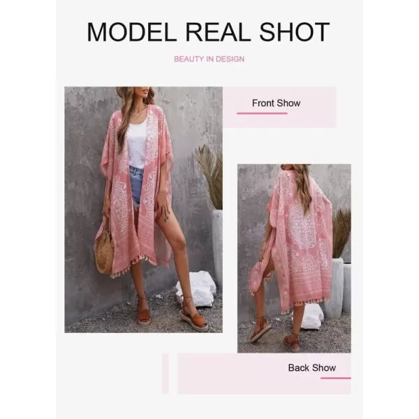 Dokotoo Womens 2023 Fashion Summer Print Kimono Casual Cardigans Loose Cover ups