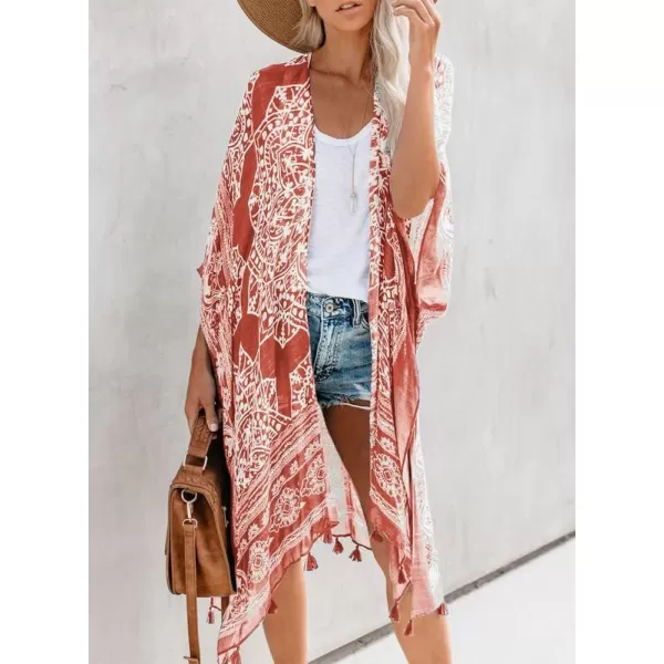 Dokotoo Womens 2023 Fashion Summer Print Kimono Casual Cardigans Loose Cover ups