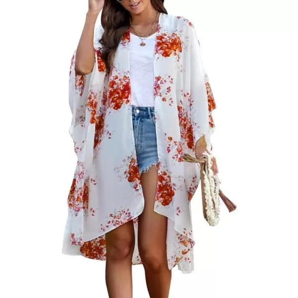 Dokotoo Womens 2023 Fashion Summer Print Kimono Casual Cardigans Loose Cover ups