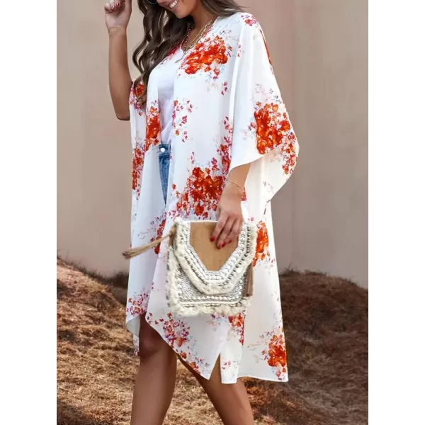 Dokotoo Womens 2023 Fashion Summer Print Kimono Casual Cardigans Loose Cover ups